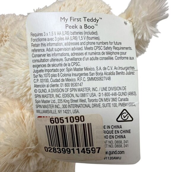 GUND Peek-A-Boo Teddy Bear Animated Stuffed Animal Plush - Picture 5 of 12